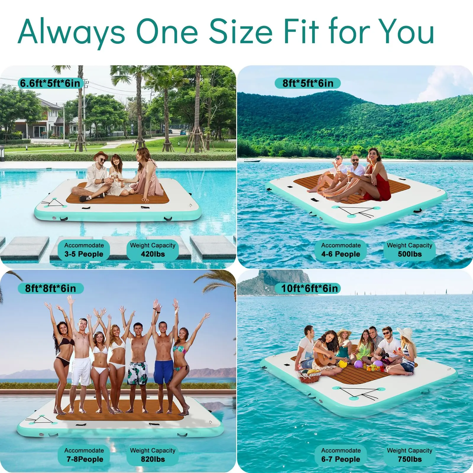 Multi-functional Custom Water Entertainment Inflatable Floating  Platform Pool Lake Sea Accommodates Multiple People