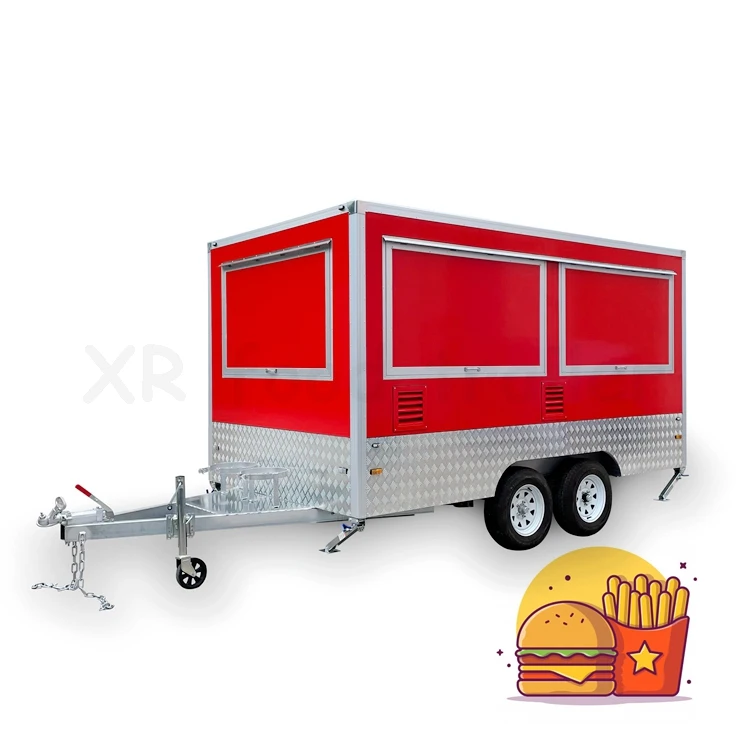 double axle small mobile bakery kebab caravan truck or trailer for panama food with ovens vent hood puff corn