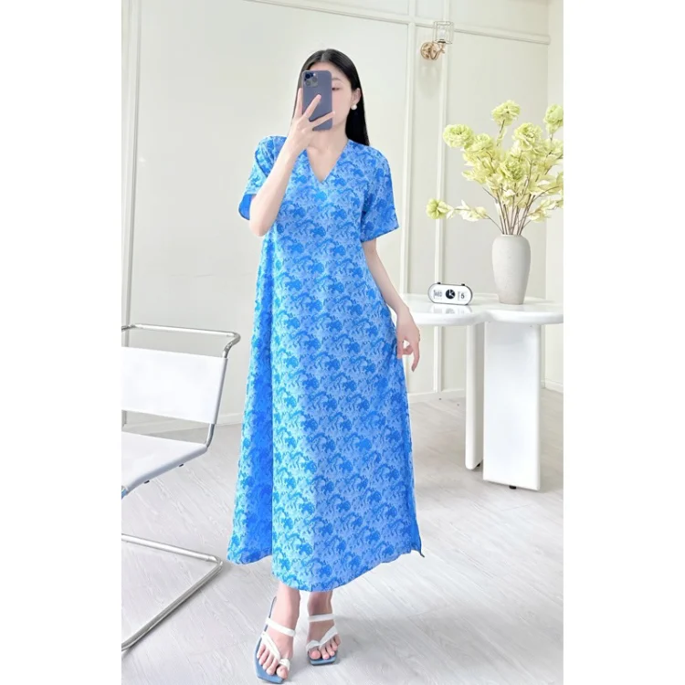 Lady Dress High Quality Breathable For Women Clothing Maxi Dress Customized Color Vietnam Manufacturer