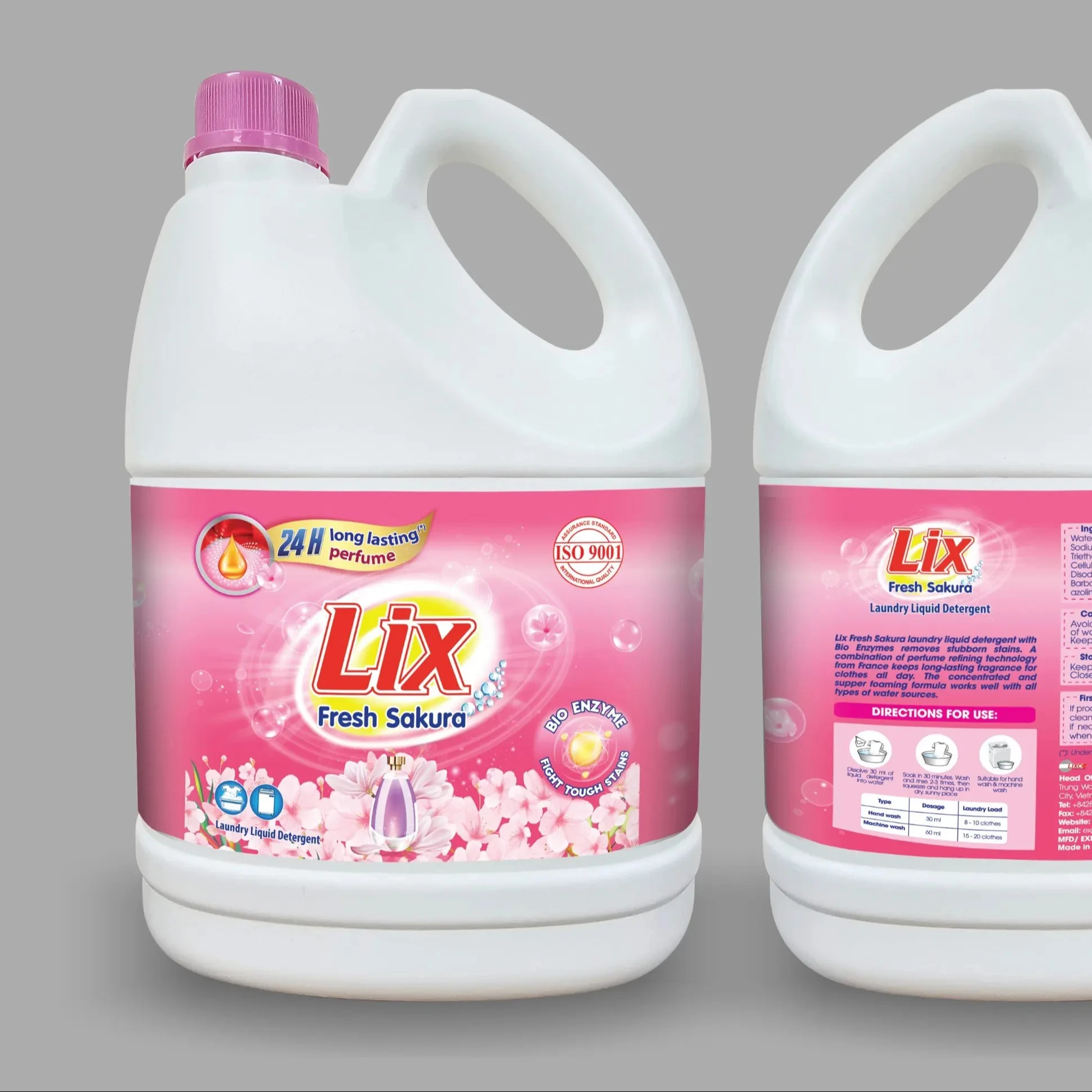 LIX 3KG PINK SAKURA LAUNDRY DETERGENT/ OEM LAUNDRY LIQUID/ SACHET 40ML PINK SAKURA LAUNDRY DETERGENT