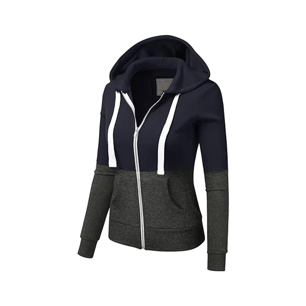 Textiles & Fabrics Hoodie for Women Long Sleeve Casual Zip Up Hoodie Jacket Lightweight Sweatshirt Fashion Design Hoodies