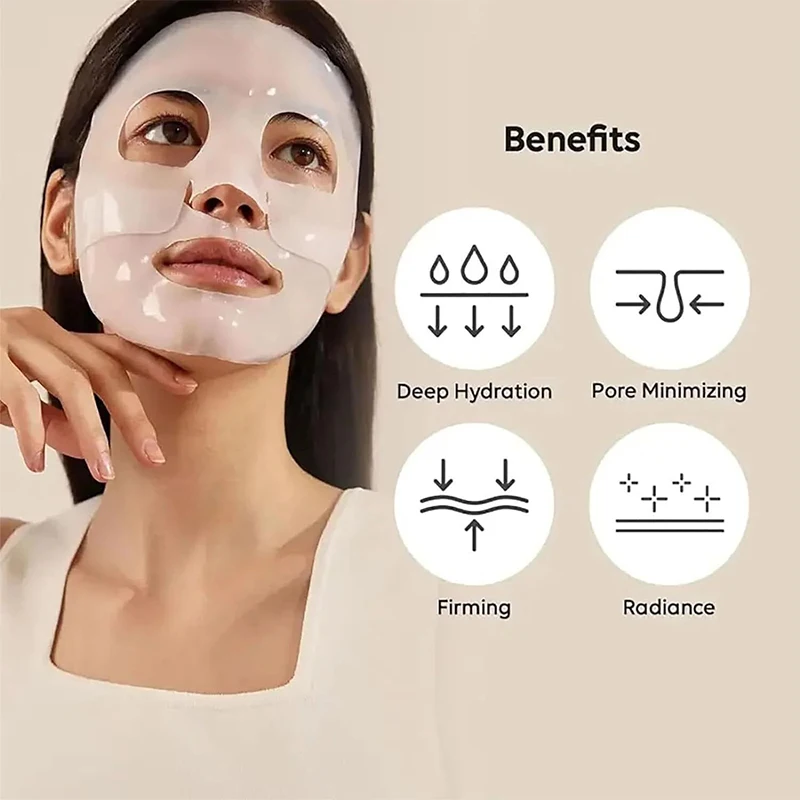 Private Label Moisturizing Hydrogel 2 Piece Face Masks Face Collagen Sheet Mask Deep Bio Collagen Mask For Sleeping