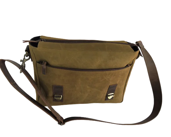 Customised Manufacturer Vintage 100% Genuine Leather Supplier Canvas Laptop Messenger Briefcase Travel Bag and Bulk Order
