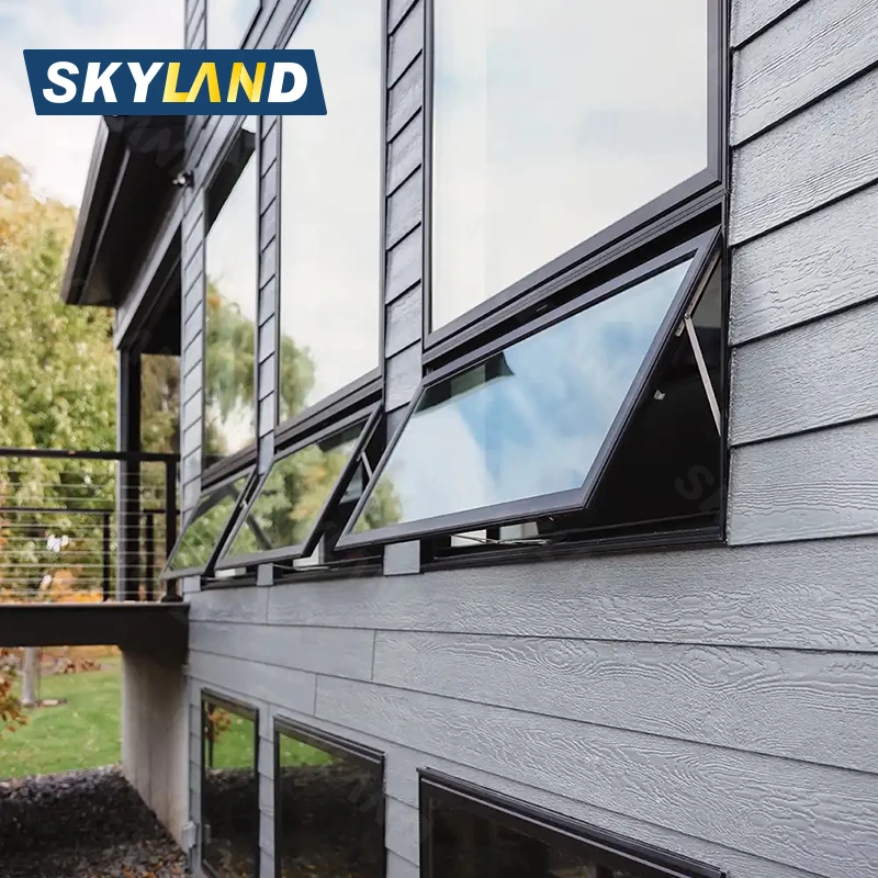 Двойное остекление Skyland открывающиеся тентовые окна Мощные Алюминиевые Современные с двойным остеклением