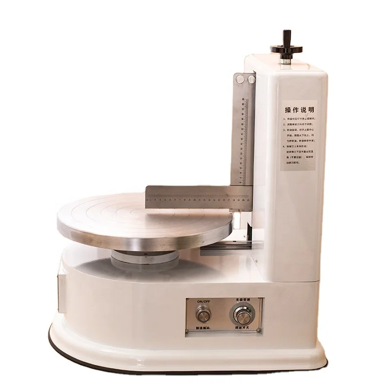 Factory price 12 inches round cake cream decorating icing spreading coating machine