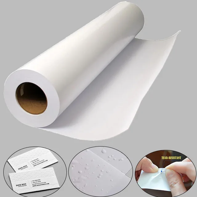 Lizheng waterproof 170gsm white glossy synthetic paper pp non-adhesive paper matt or glossy pp synthetic paper