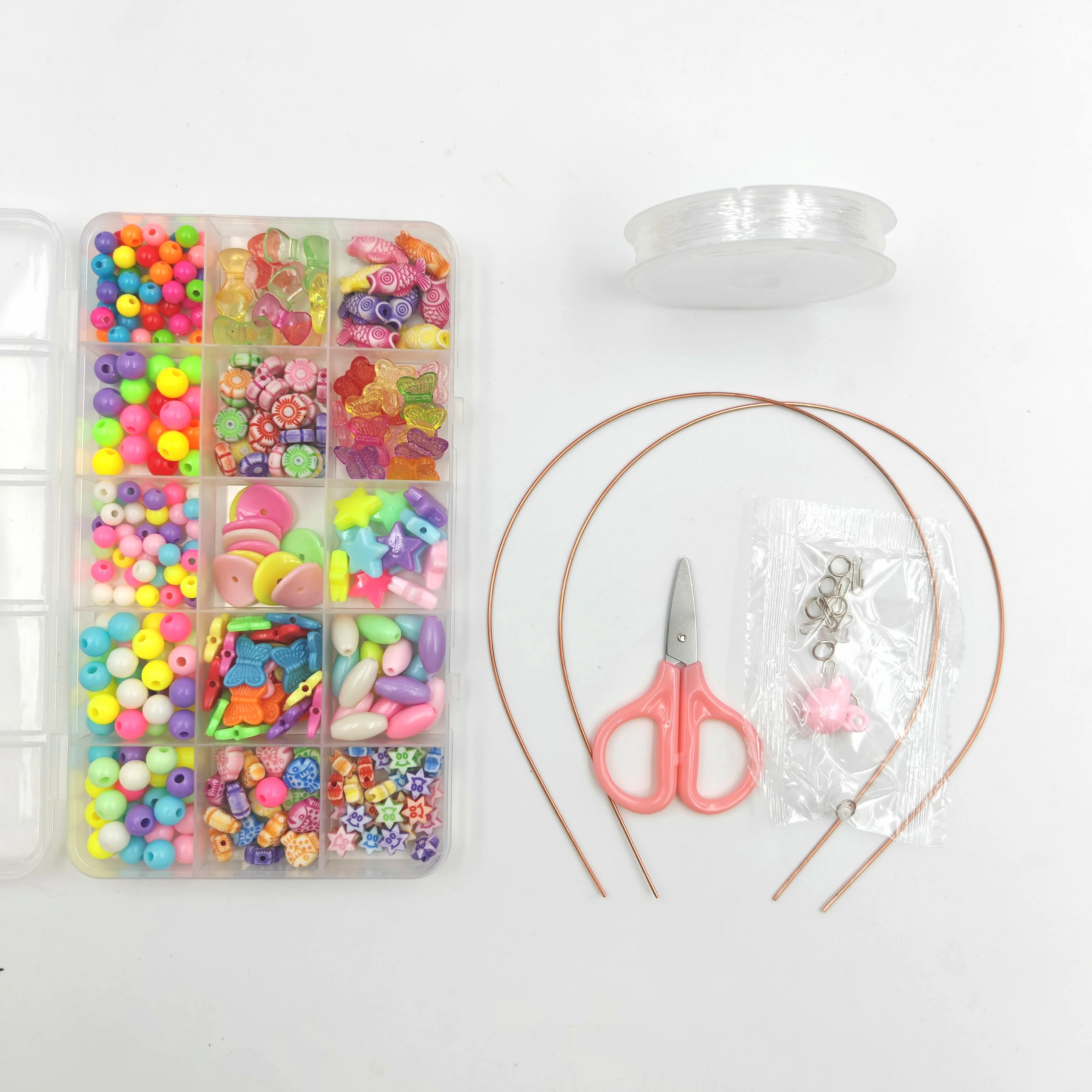 Handmade Bead Colorful Set for Necklace Material case Toys Mixed Pearl Set Acrylic Beads