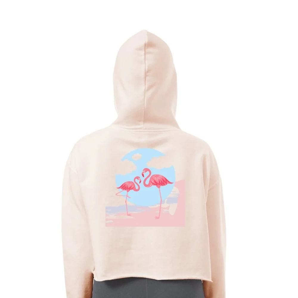 Custom Logo Women cotton Drawstring New Arrival Cotton Women Pullover Crop Top Hoodie Soft Sweatshirt Women