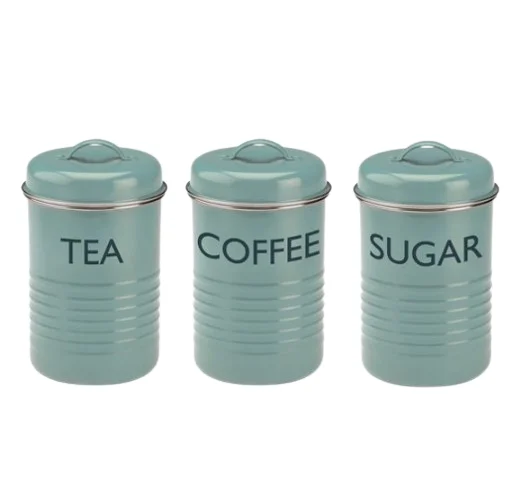 Metal Farmhouse Canister Metal High Selling Storage Bin Container Canister Tin Box for Home Kitchen
