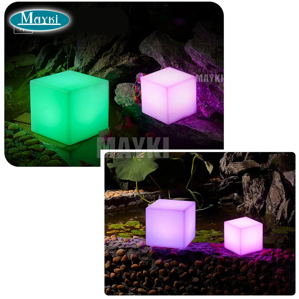Multi Colour LED Light Creative Colorful LED Night Lamp Outdoor Decorative Cube Light