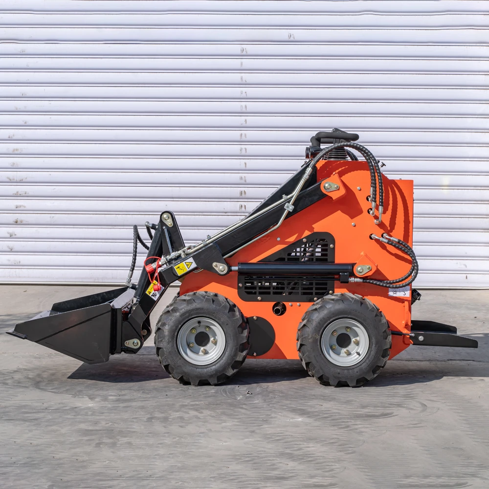 Free Shipping EPA Agricultural Wheel Skid Steer Loader 500kg Small mini Skid steer loader mini loader for sale