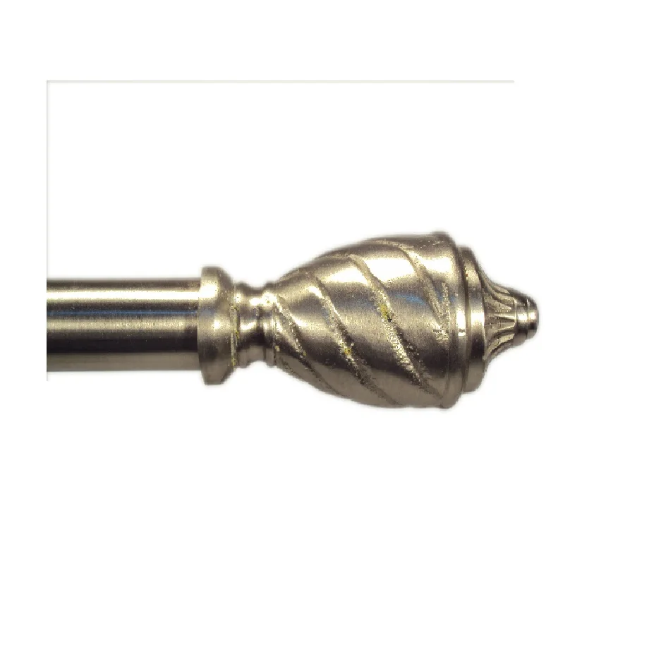 Curtain Pipe Set Curtain Accessories Pole Finials Double Curtain Rod Pole Wholesale