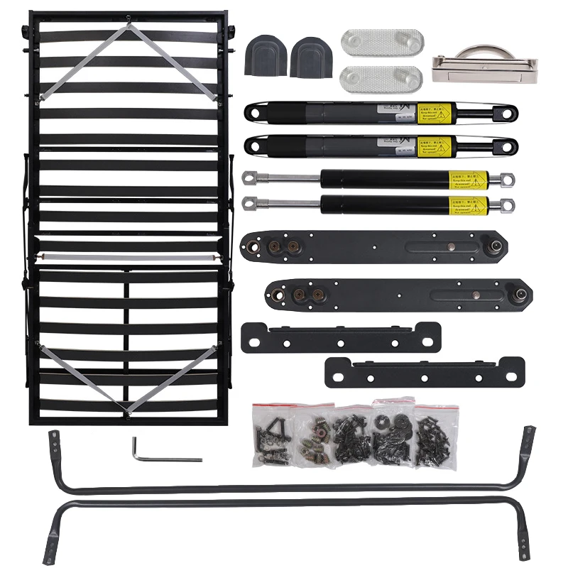 Multifunction Pneumatic Bifold Bed Save Space Gas Spring Rod Silence Heavy Duty Double Fold Invisible Bed for Office Home Loft