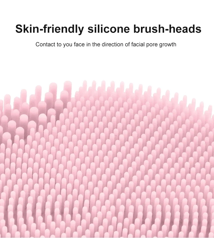 Electric Silicone Facial Cleaning Brush Massage Tender Skin Beauty LED Introduction Instrument