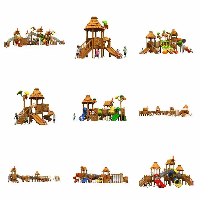 Customized Children Equipment Preschool Plastic Commercial Outdoor Slider Playground