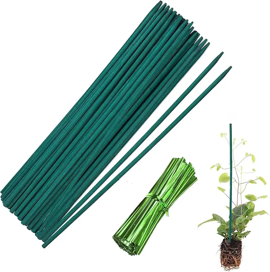 Bamboo Stakes for Plants 3 feet 50 Pack Plant Stakes Eco-Friendly, Bamboo Poles for Beans Potted Plants, Bamboo Plant Supports
