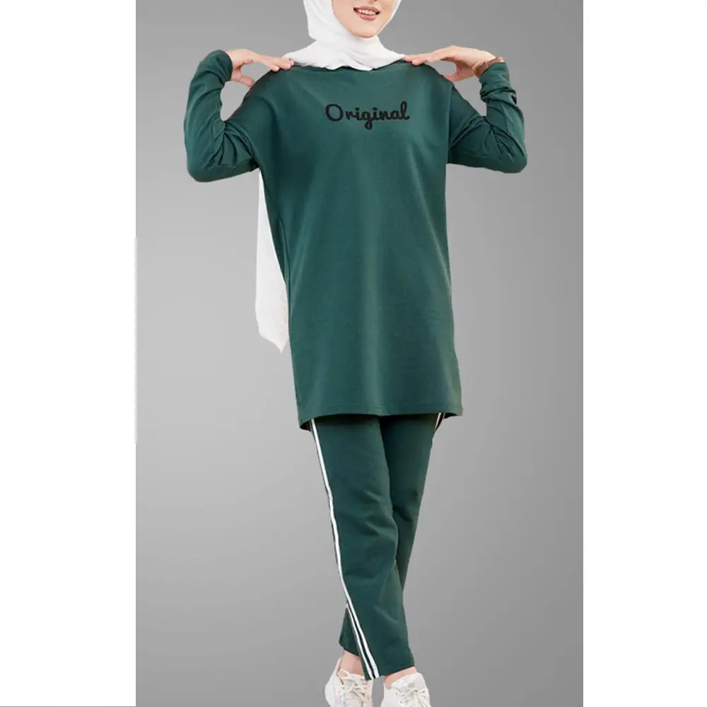 High Quality Soft Fabric Muslim Modest Full Cover Islamic Clothing Long Sleeve Tracksuit Hotsale