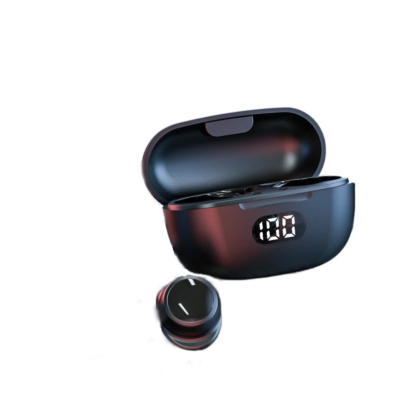 T58 popular private model wireless Bluetooth headset digital display call noise reduction mini bean-type BT headset