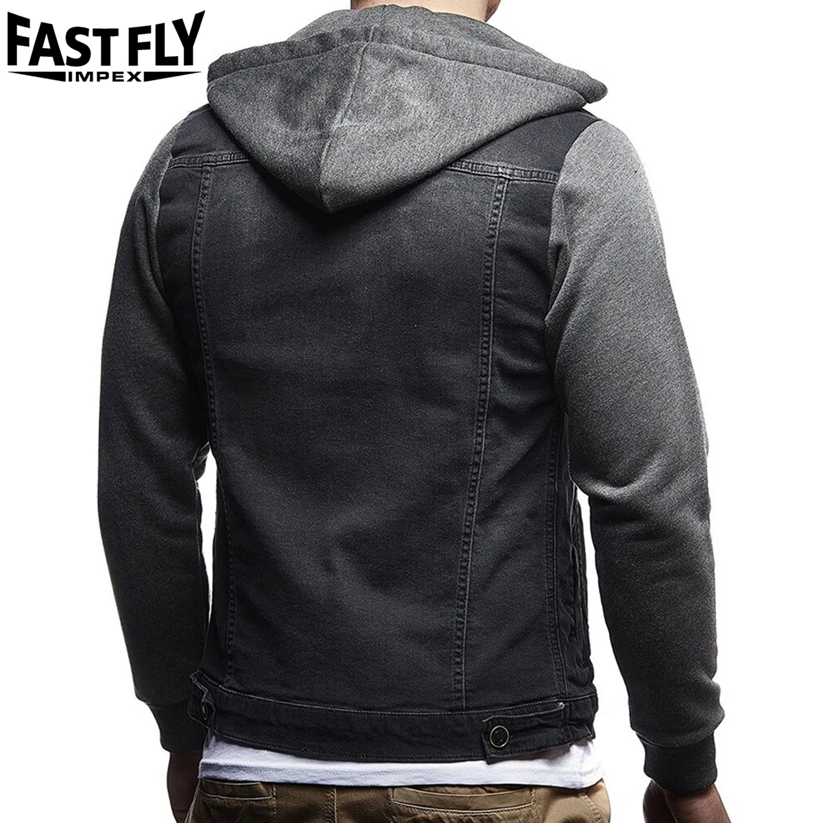 Wholesale Custom Logo new Fashion Men Jackets Men Black Jean Jacket/canvas jacket for mens