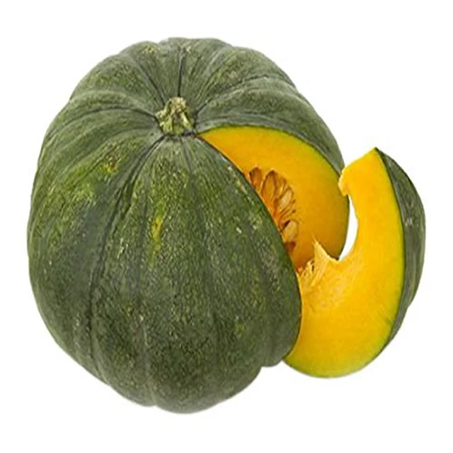Fresh pumpkin originating in Vietnam export goods round fruit green skin with yellow flesh