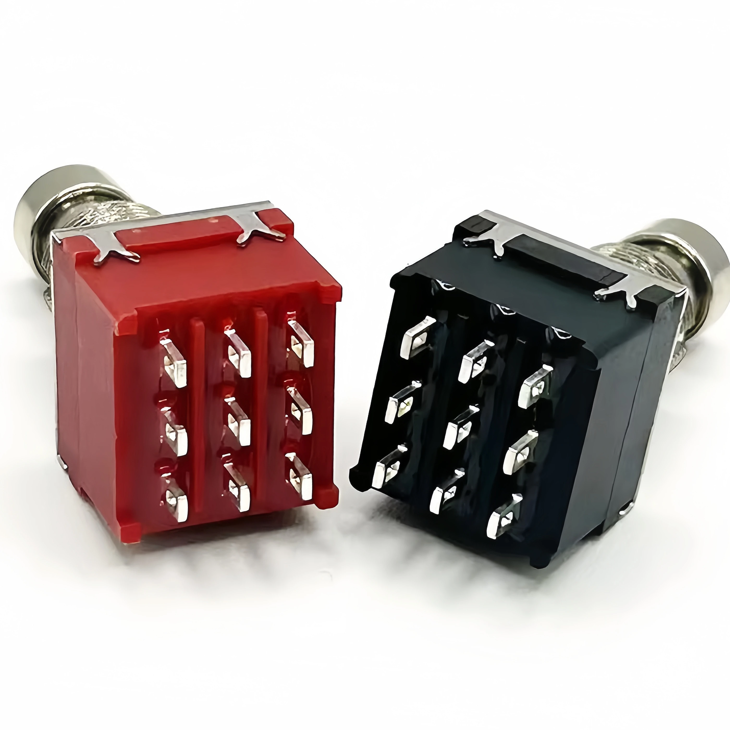 Terwin Customizable Mini DPDT Latching Switches ON/ON Guitar Effect Push Button Stomp Pedal Foot Switch