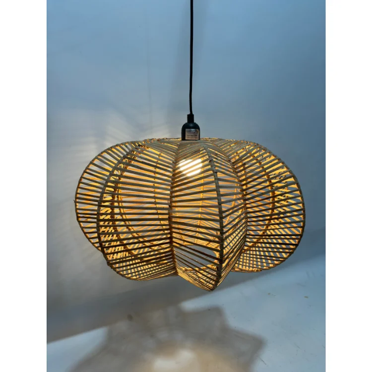 Wholesale Price Rattan Lampshade Lighting Accessories For Coffee Decor Japanese Style Plastic Jar Packing Vietnamese Supplier