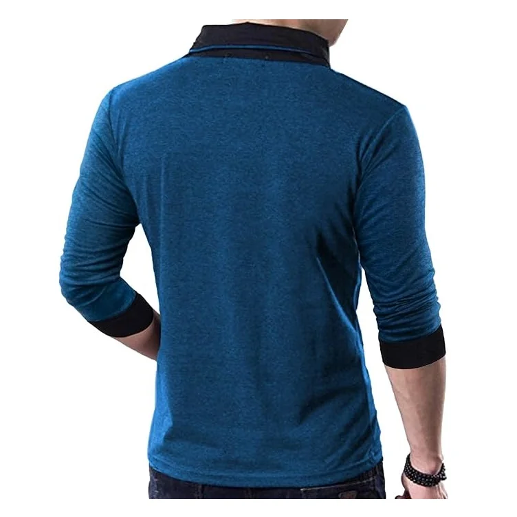 Export oriented size stylish  solid color long sleeve  V neck 100% cotton single jersey t-shirt  from  Bangladesh factory price