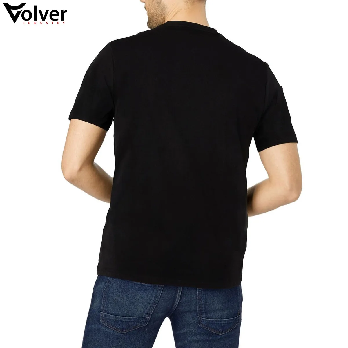 Professional OEM & ODM Services Custom Made With Your Own Reversible For Men Rhinestones T-shirt By VOLVER INDUSTRY