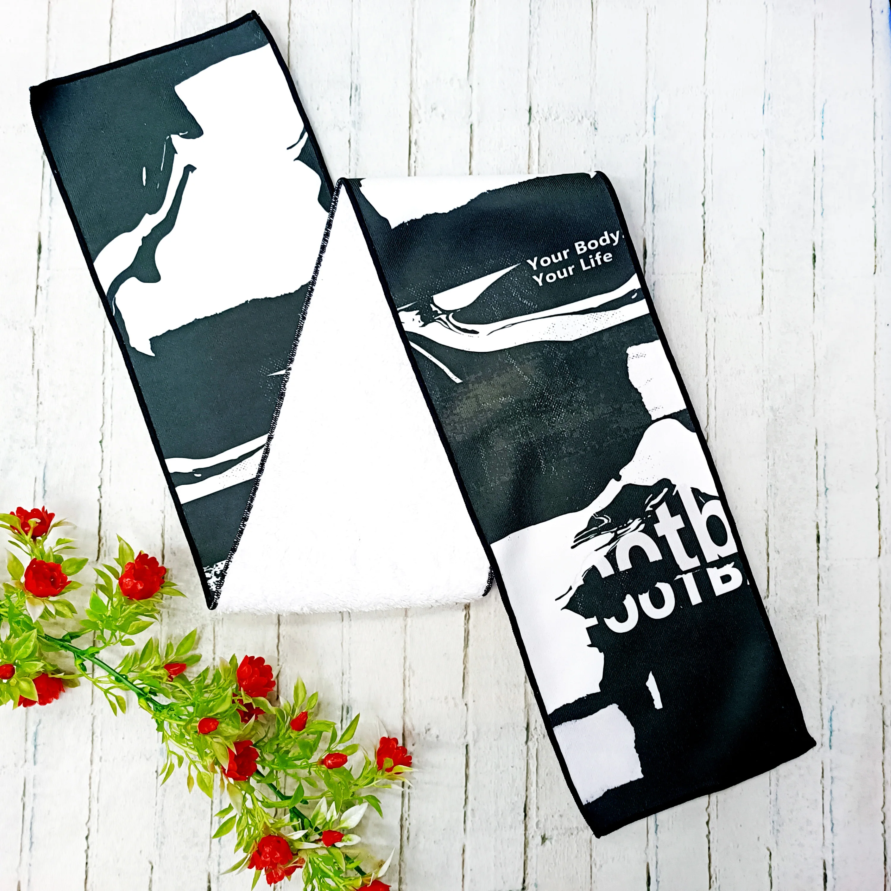 Premium Quality Fancy Fitted Towel Quick-Dry Cotton with Digital Print Personalized for Sport Gym Custom Service Available