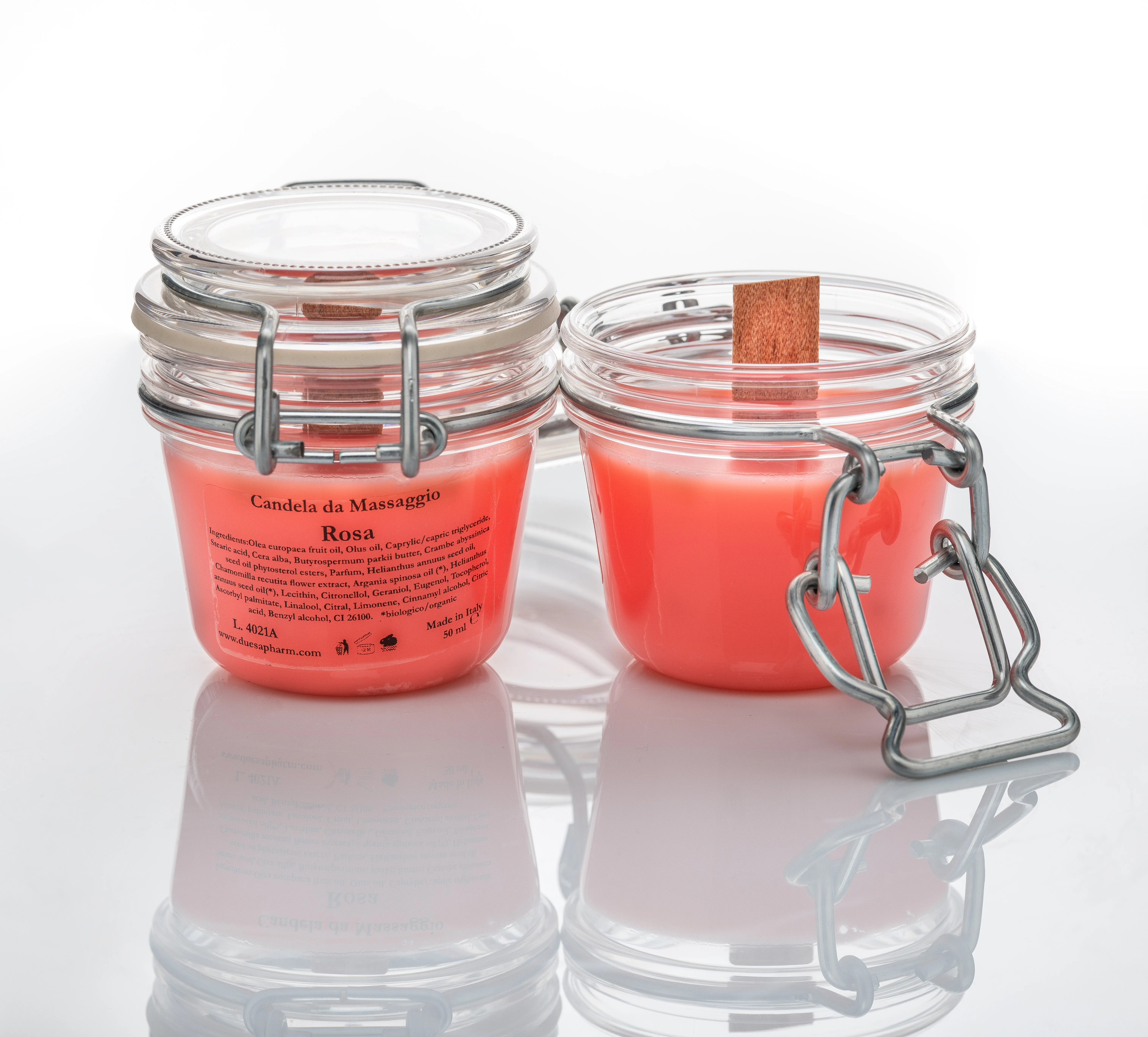 Rose Massage Candle High Quality Made In Italy Natural Extracts Skincare Organic Relaxing Body Oil