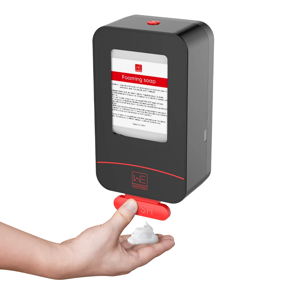 We Commercial Unique Transparent Heavy Duty Bulk Wall Mount Shampoo Conditioner Black Touch Hand Soap Dispenser