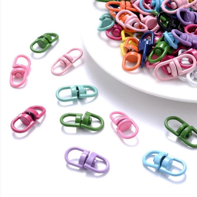 Alloy color paint 8-character connecting buckle jewelry rotary buckle