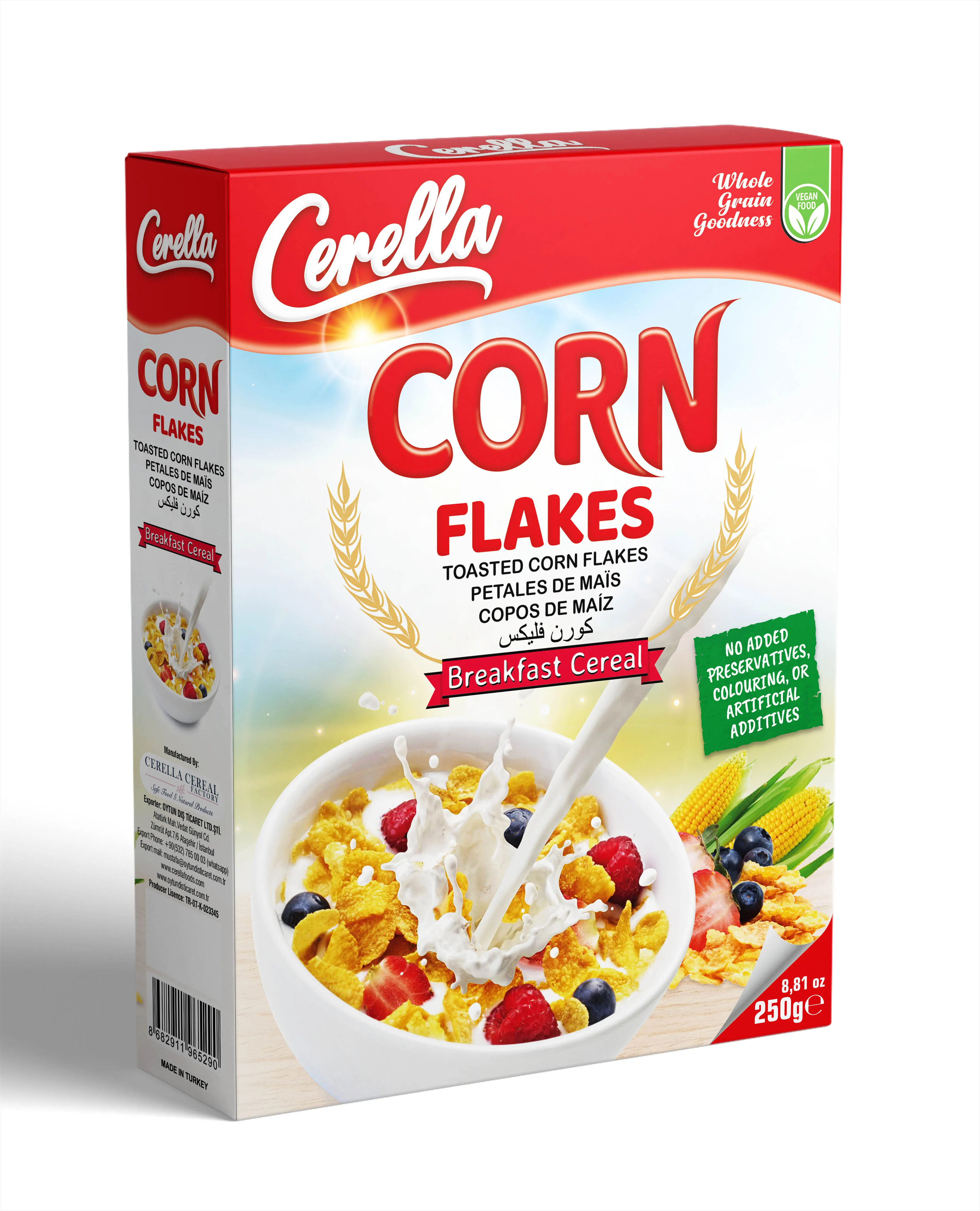 Natural Corn Flakes Breakfast Cereal