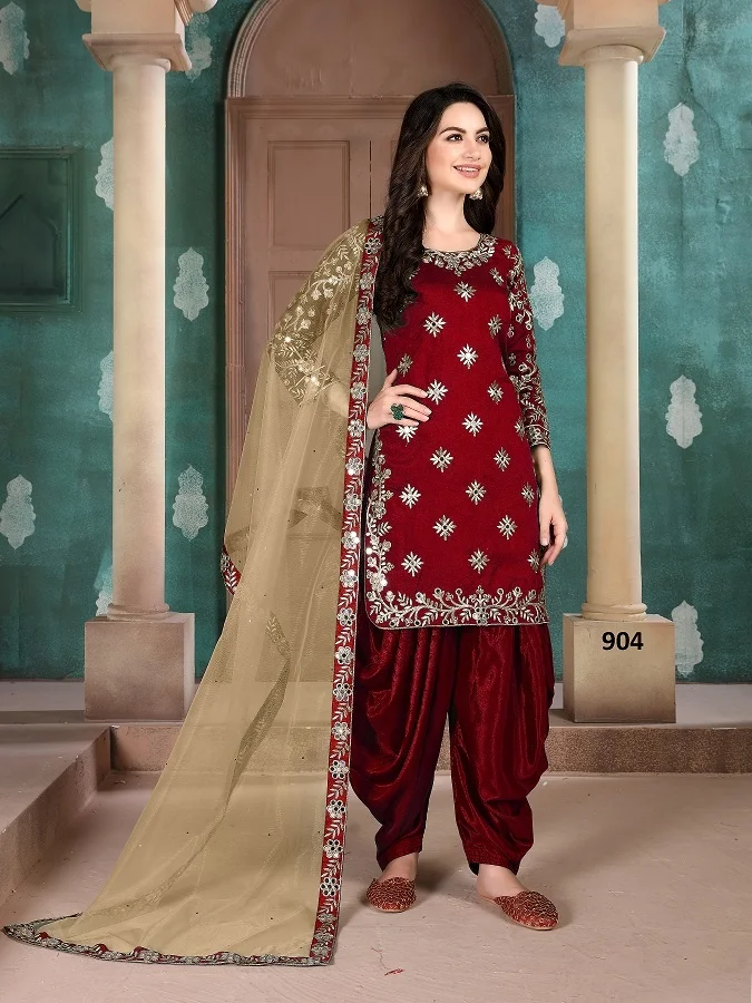 Best Quality Mirror Work Punjabi Suits For Wedding and Festival Wear At Wholesale Price From India
