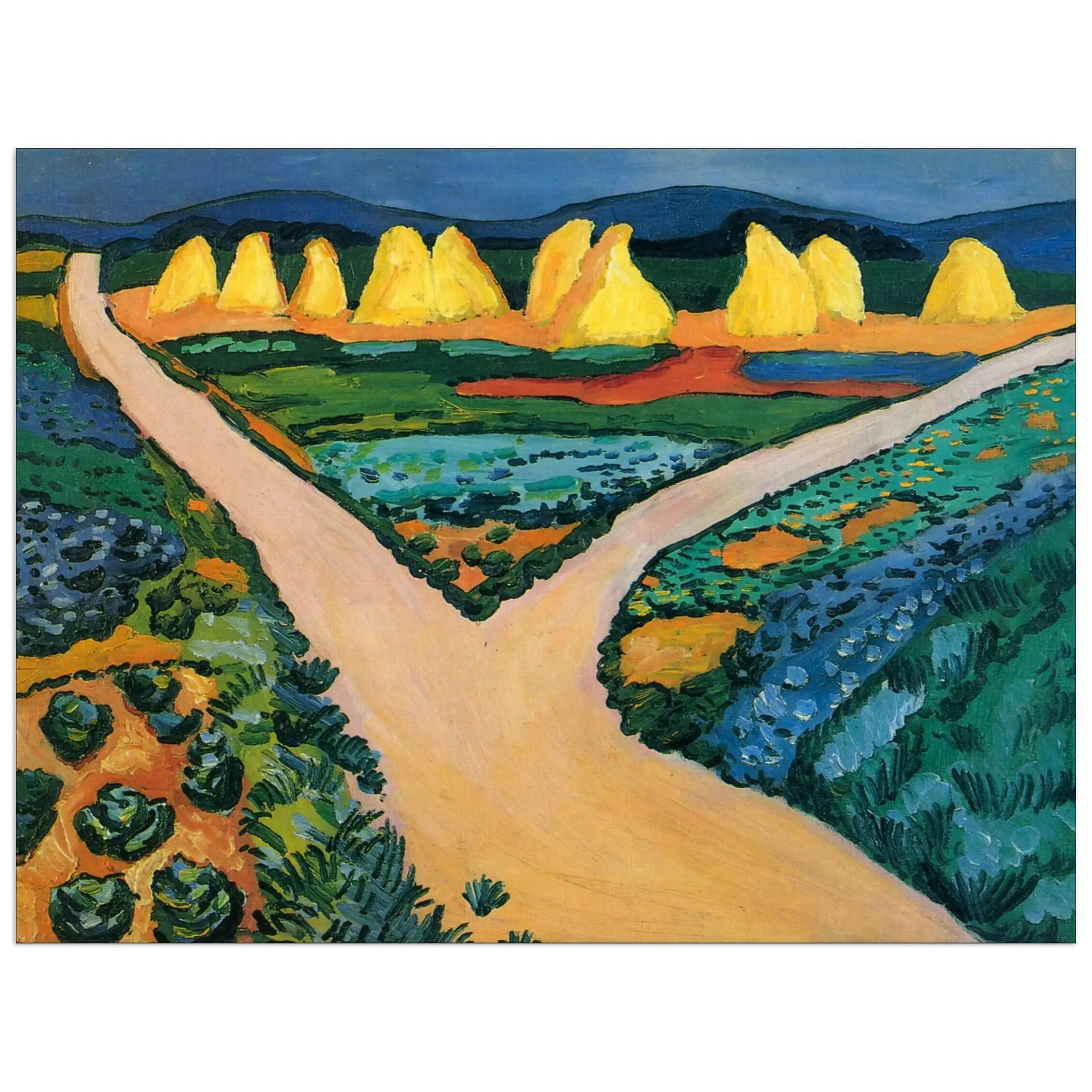 Museum Macke August decorative panel, ready to hang.