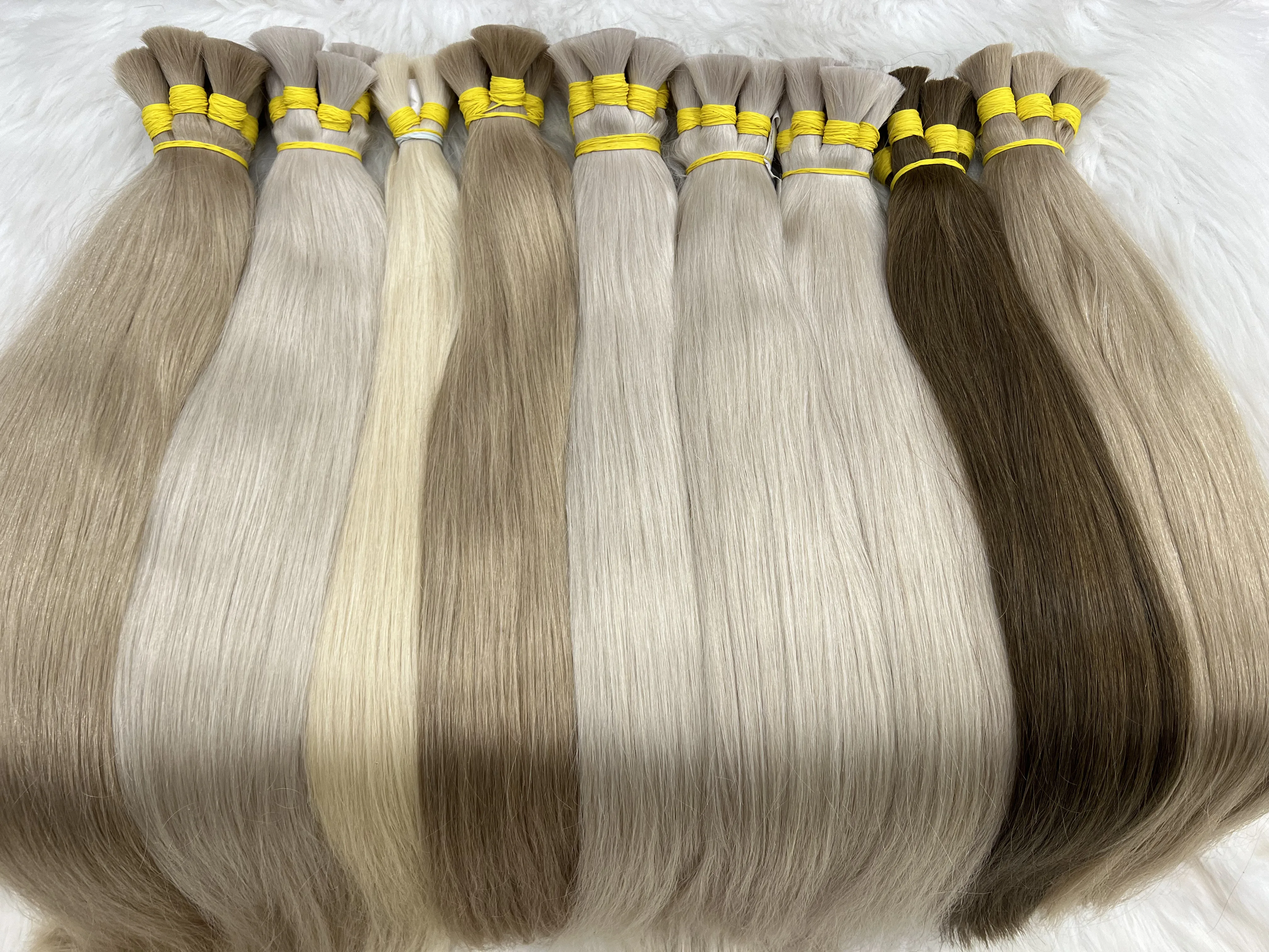 Blonde Human Hair Bundles Natural Looking Virgin Human Hair New Products