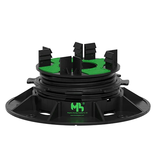 Self leveling adjustable plastic pedestal pave decking support plot pad for flooring support