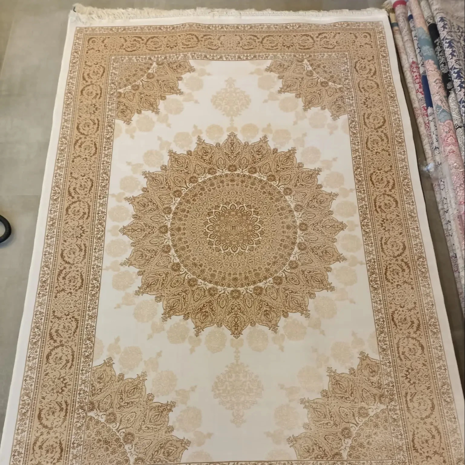 Area Rugs made silk viscose yarn