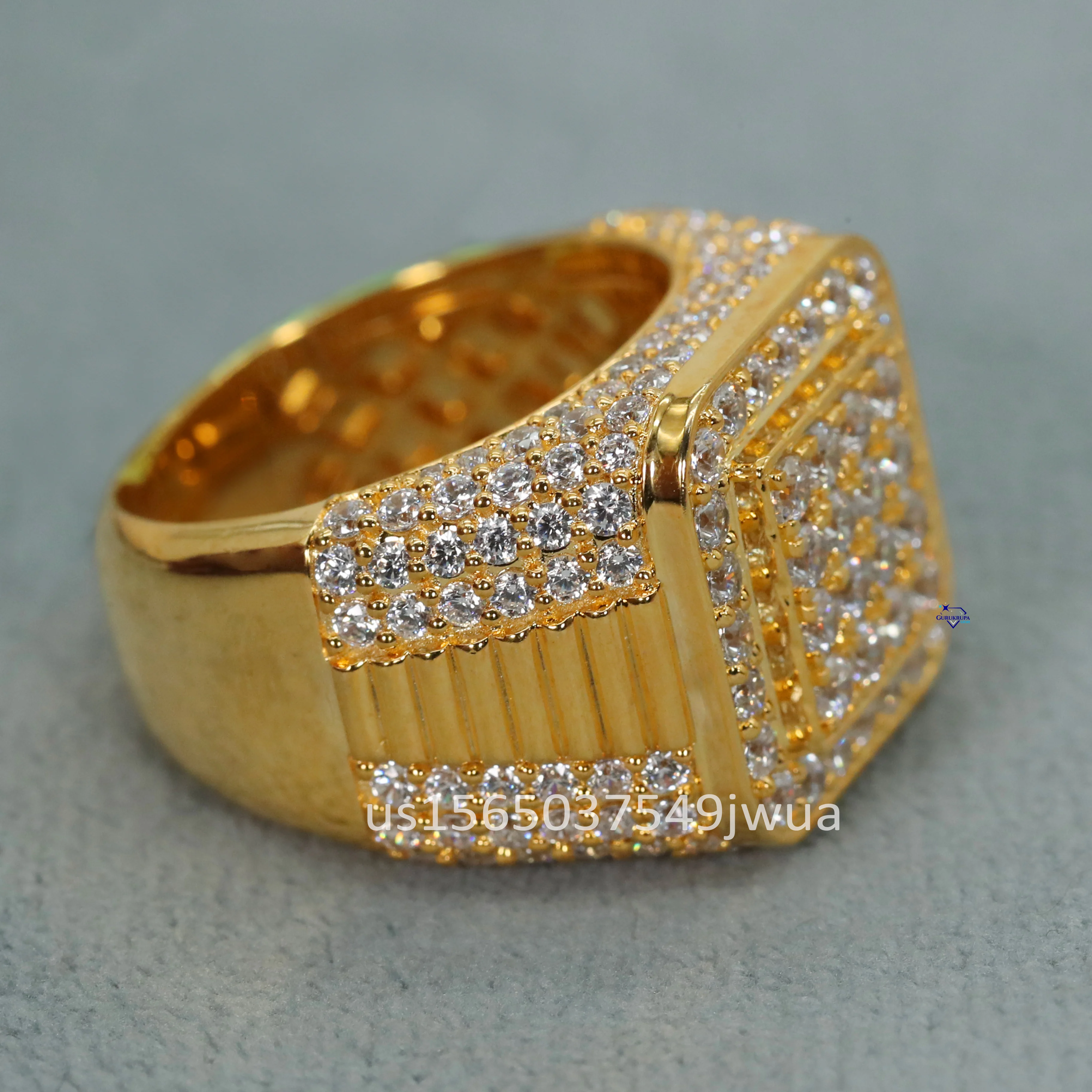 Our most selling custom hip hop ring made in 925 sterling silver and lab grown diamonds trending new design fashionable jewelry