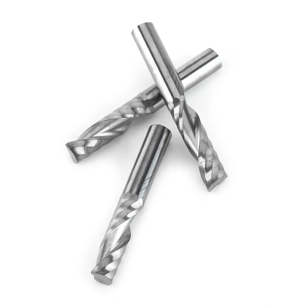 Flat Carbide End Mill for Woodworking Tools and CNC Machine Single-edge Spiral Milling Cutter