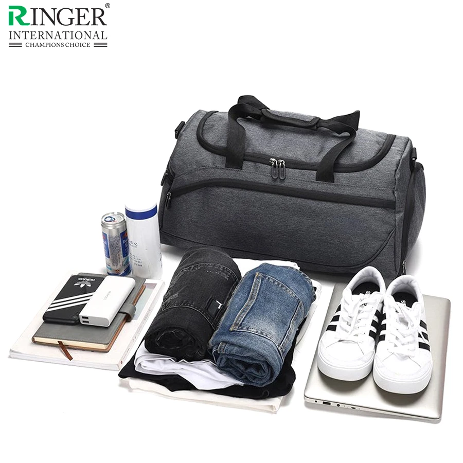 Sports Gym Bag with Shoe Compartment & Pocket for Men and Women Nylon Travel Duffel Workout Gym Bag