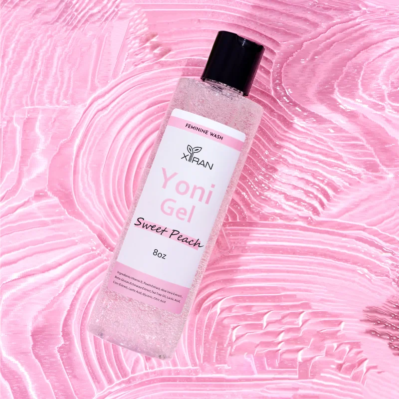 Private Label 100% Natural Sweet Peach Feminine Yoni Wash Gel Product Intimate Hygiene Vagina Whitening Tightening Gel Wash
