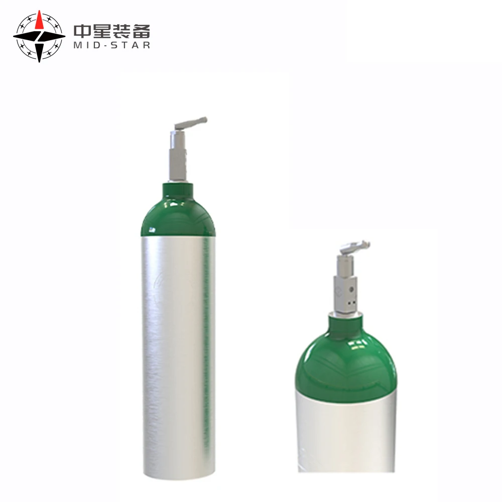 Customized Aluminium Oxygen Gas Cylinder Good Price 2.8L 4.6L 8L Portable Oxygen Tank DOT ME Medical