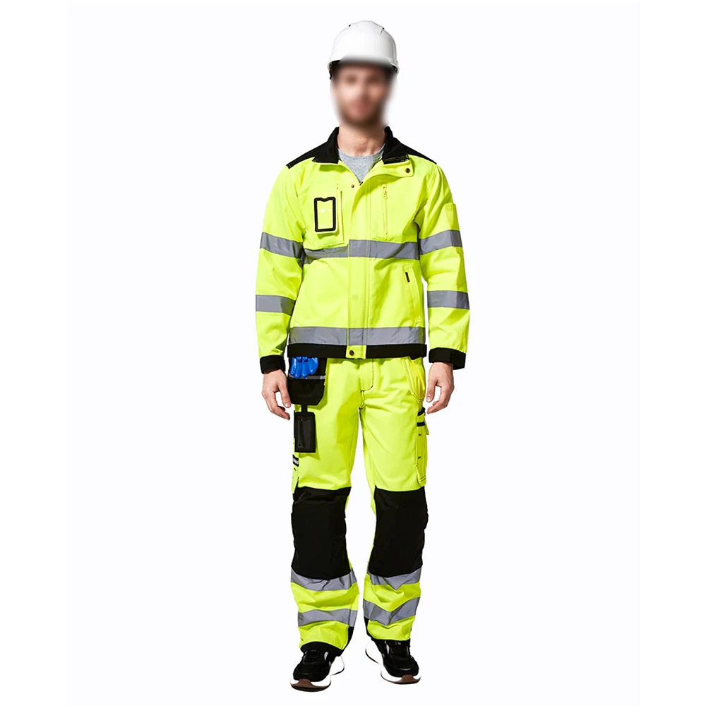 Cotton Long Sleeve Workwear Breathable Wear Resistant Safety Suit Traffic Safety Security Clothing Uniform