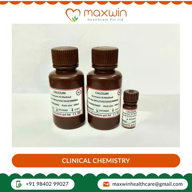 Leading Supplier of Calcium Reagent -2 x 50 ml-Arsenazo III Method Laboratory Diagnosis Reagent Test Kit Set with Custom Logo