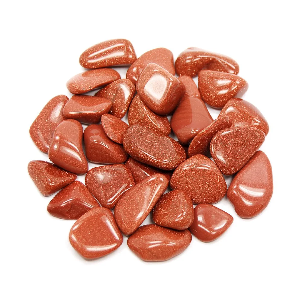 Red Goldstone Tumblestones Ward Off Negativity with Raw Power Natural Crystal Healing Tumbled Stone