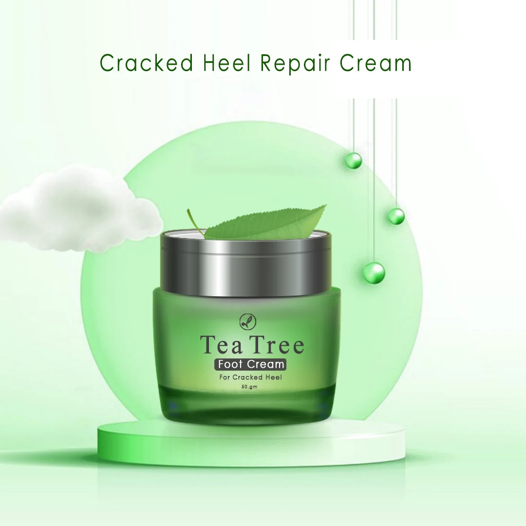 private label whitening feet repair organic tea tree anti cracking foot cream lotion