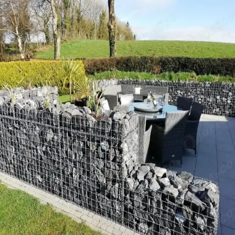 Galvanized Metal Gabion Basket Wire Mesh Security Fence Planter and Retaining Wall Durable Fencing Gabion Baskets