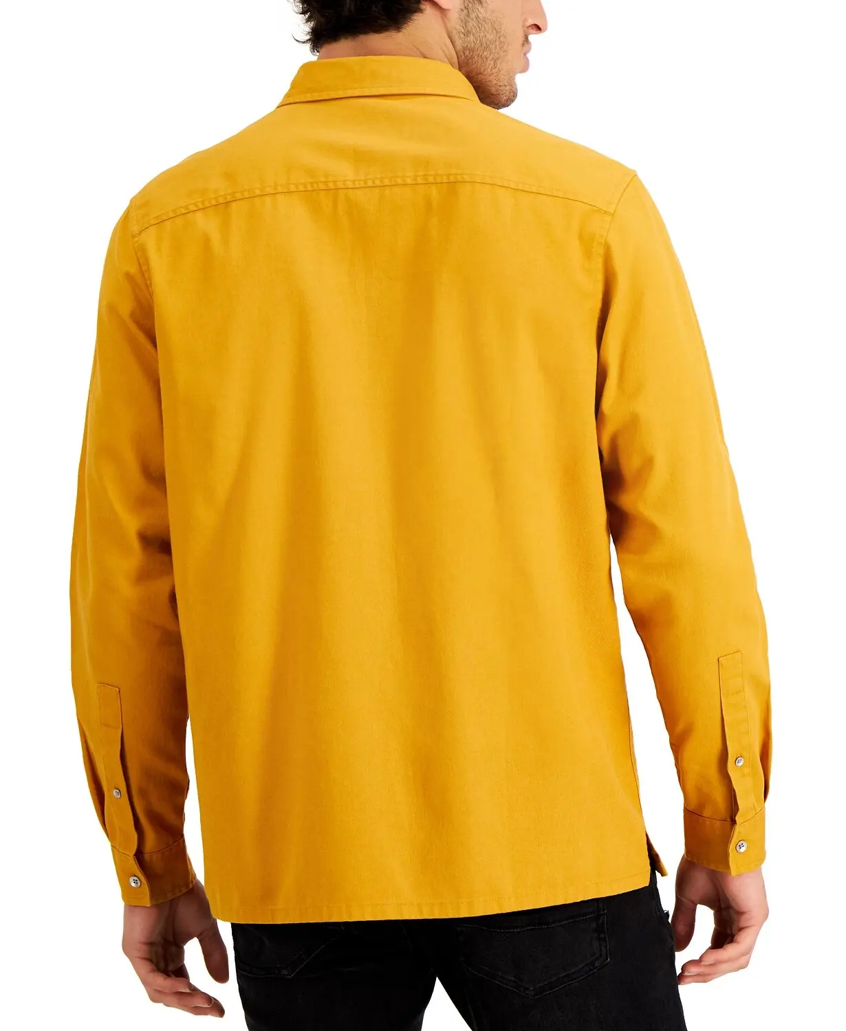 High quality custom design logo men shirts in cotton jeans full cuff sleeves buttoned closure men casual shirts in activewear