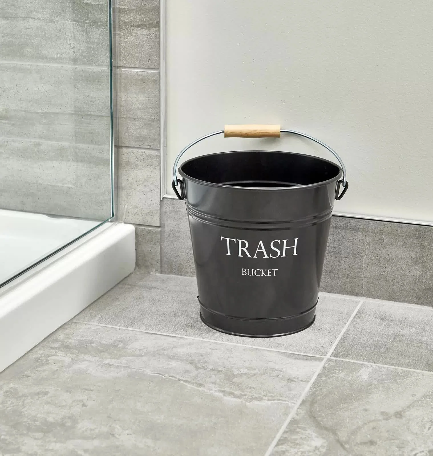 Living Room Decorative Iron Trash Bucket for Home  Bar & Restaurants Metal Iron Waste Bin Classic Design Dust Bin for Office